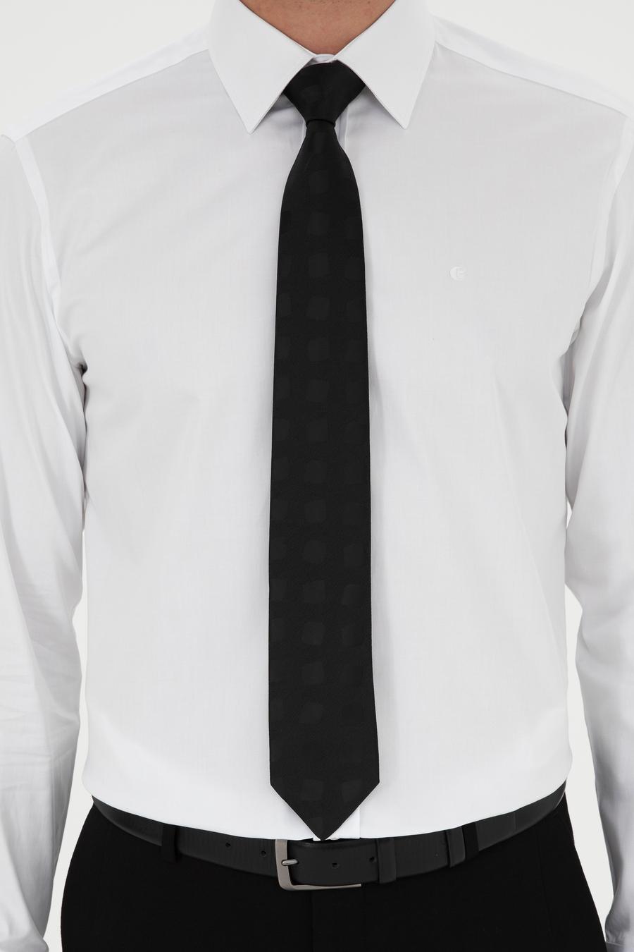 Beyaz Modern Fit Uzun Kollu Basic Gömlek - 50277081007