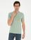 Haki Slim Fit Bisiklet Yaka T-shirt