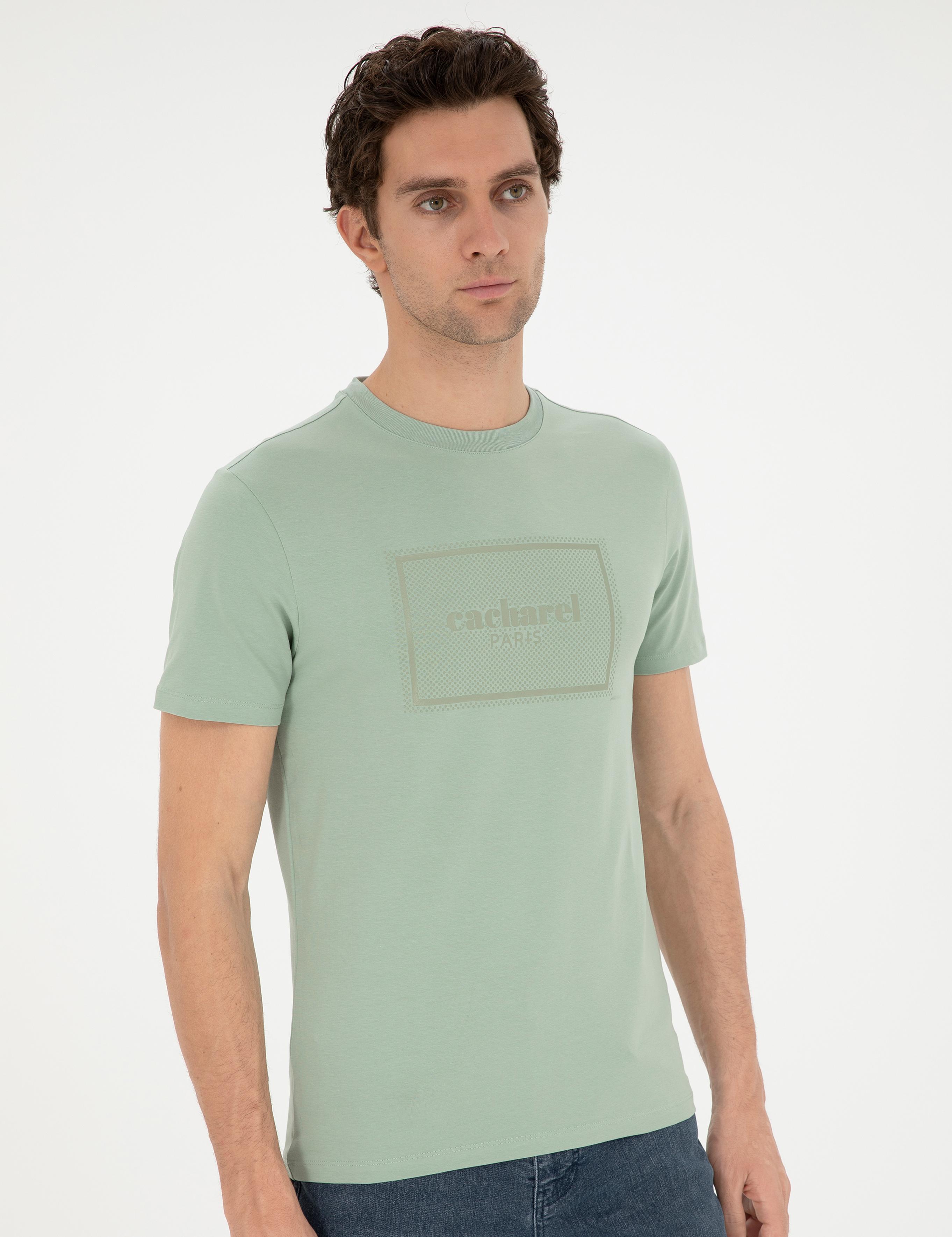 Haki Slim Fit Bisiklet Yaka T-shirt - 50285163036