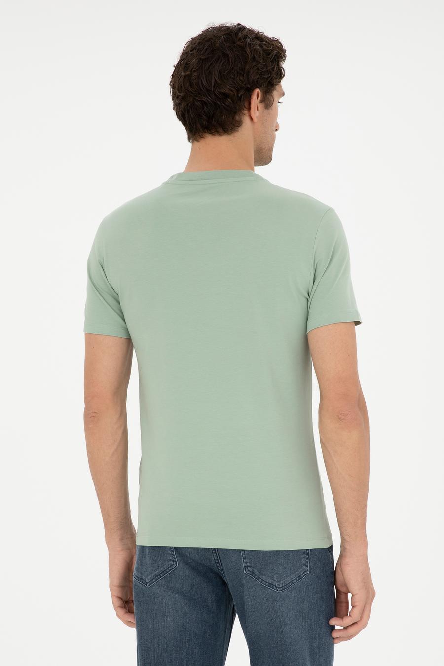 Haki Slim Fit Bisiklet Yaka T-shirt - 50285163036