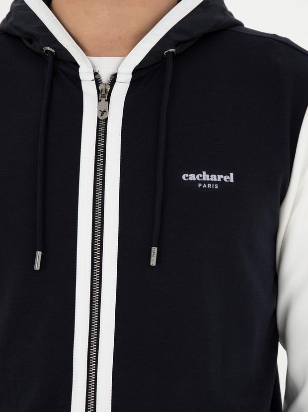 Lacivert Regular Fit Kapüşonlu Sweatshirt