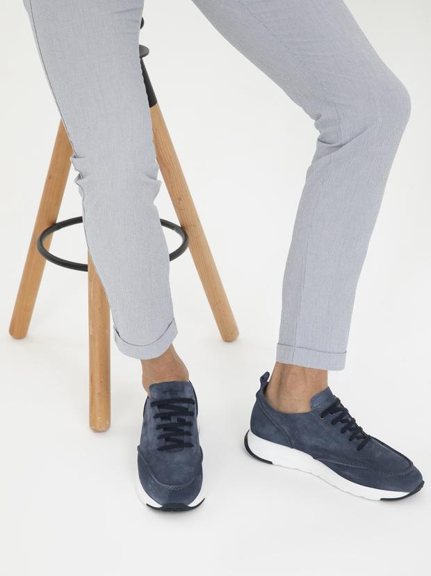 İndigo Eva Taban %100 Deri Sneaker Ayakkabı