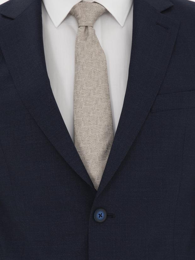 Lacivert Slim Fit Yün Takım Elbise