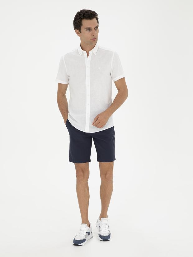 Lacivert Regular Fit Şort