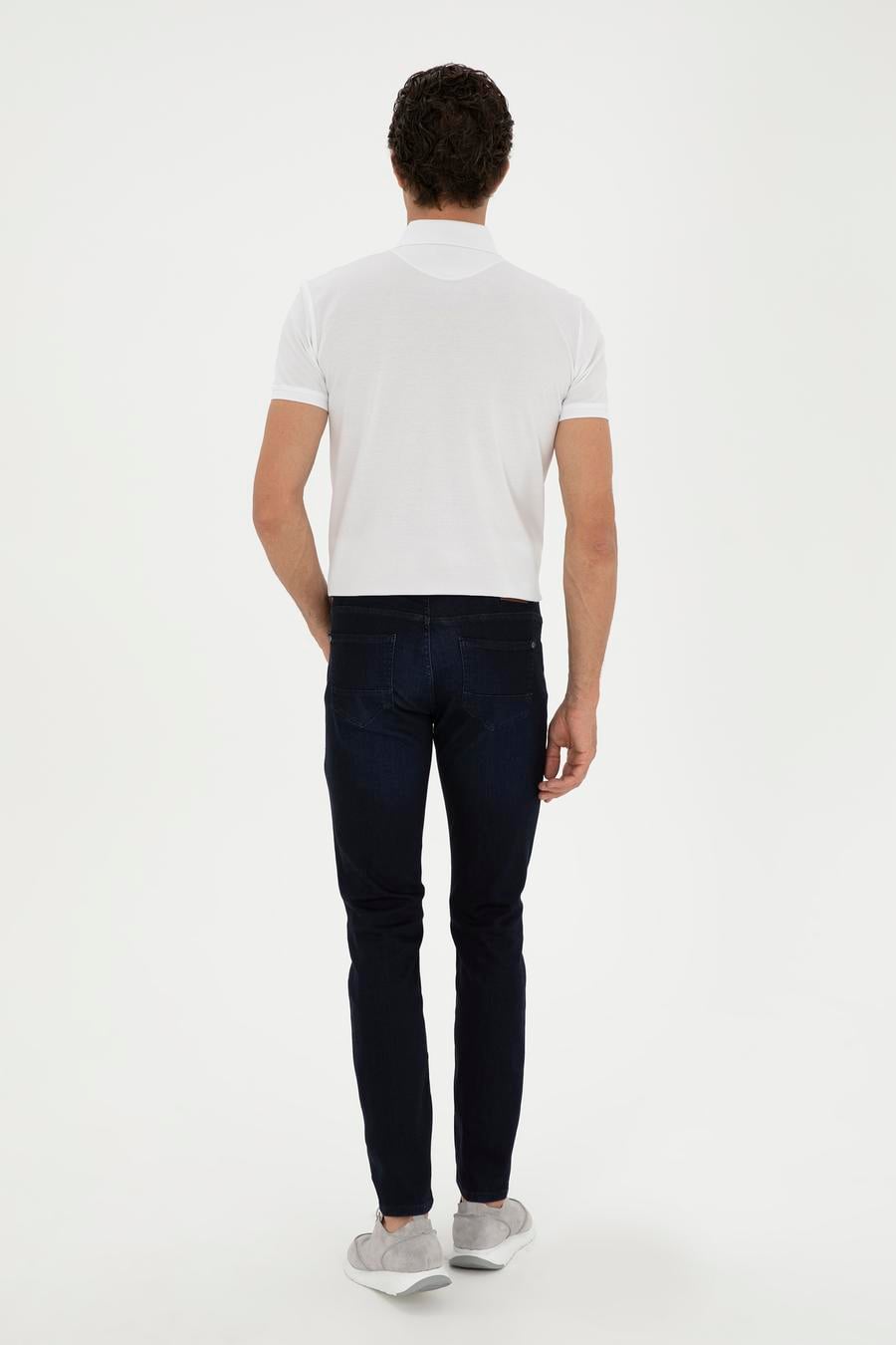 Lacivert Slim Fit Pamuk Karışımlı Jean Pantolon - 50285438122