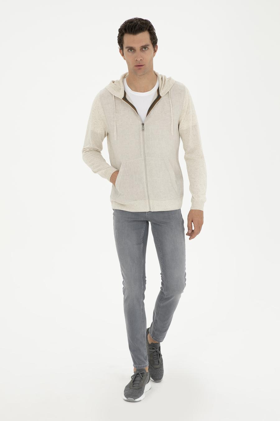 Gri Slim Fit Pamuk Karışımlı Jean Pantolon - 50287886047