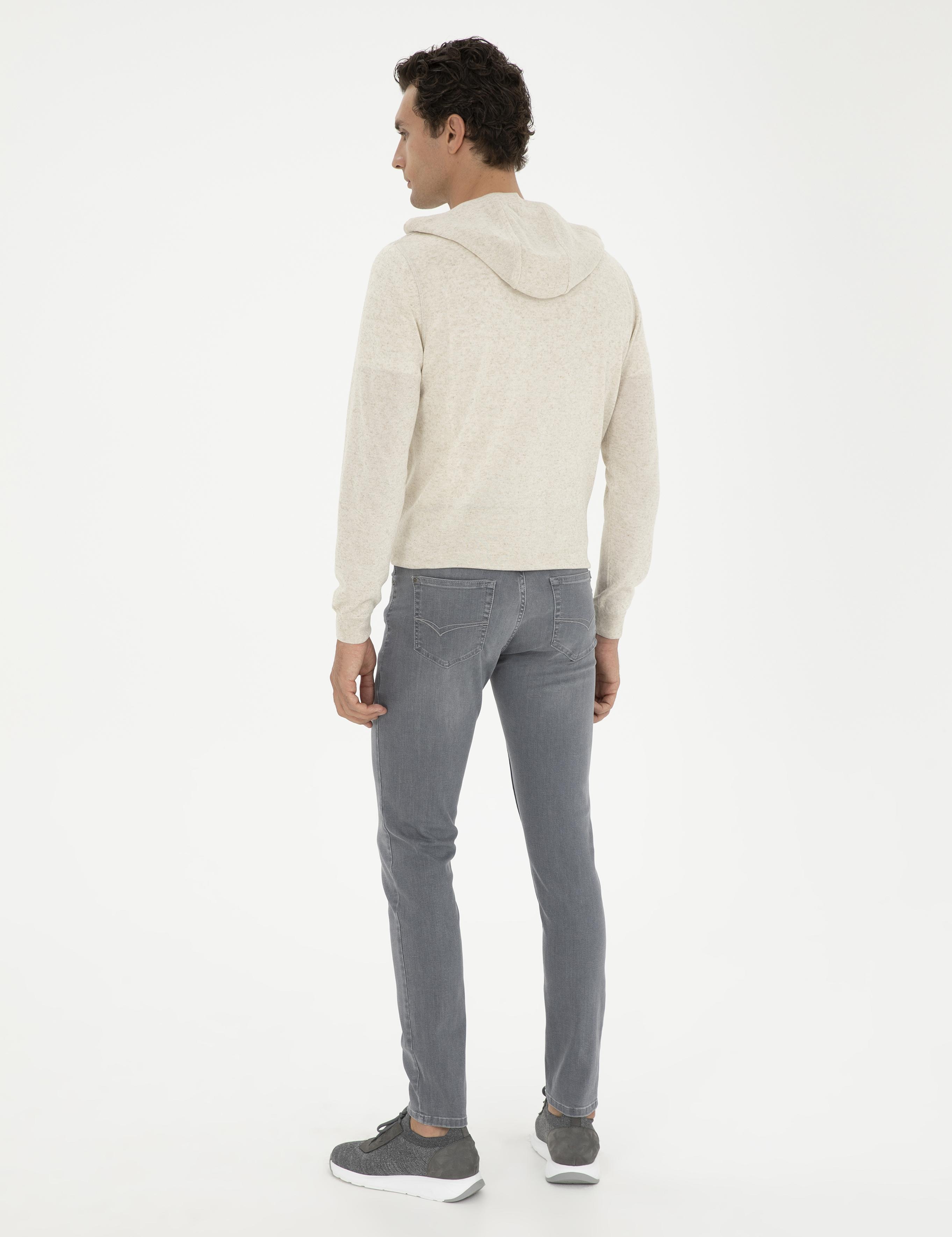 Gri Slim Fit Pamuk Karışımlı Jean Pantolon - 50287886047