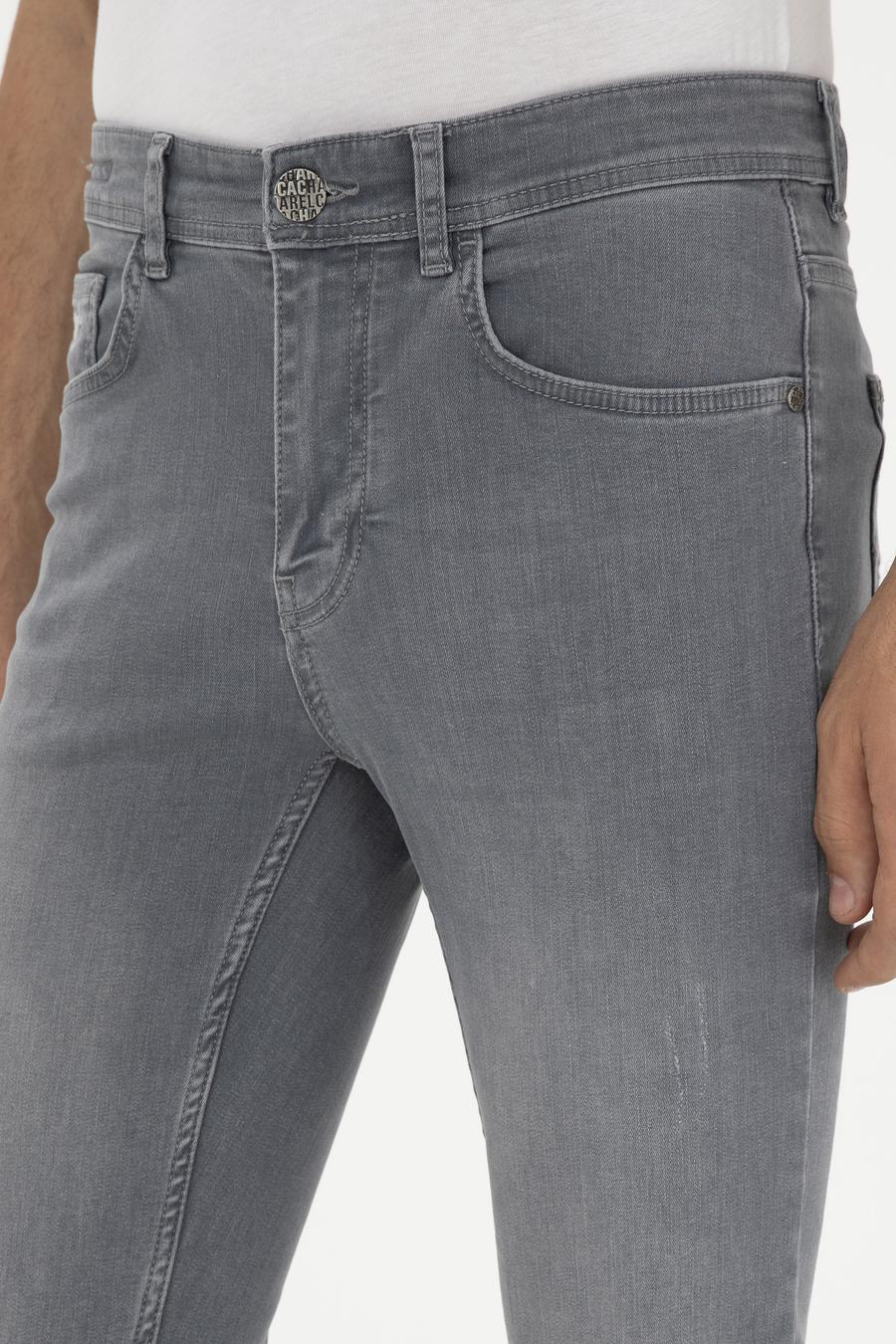 Gri Slim Fit Pamuk Karışımlı Jean Pantolon - 50287886047