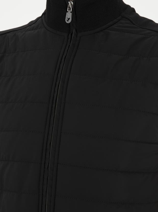 Siyah Slim Fit İnce Kapitone Mont Yelek