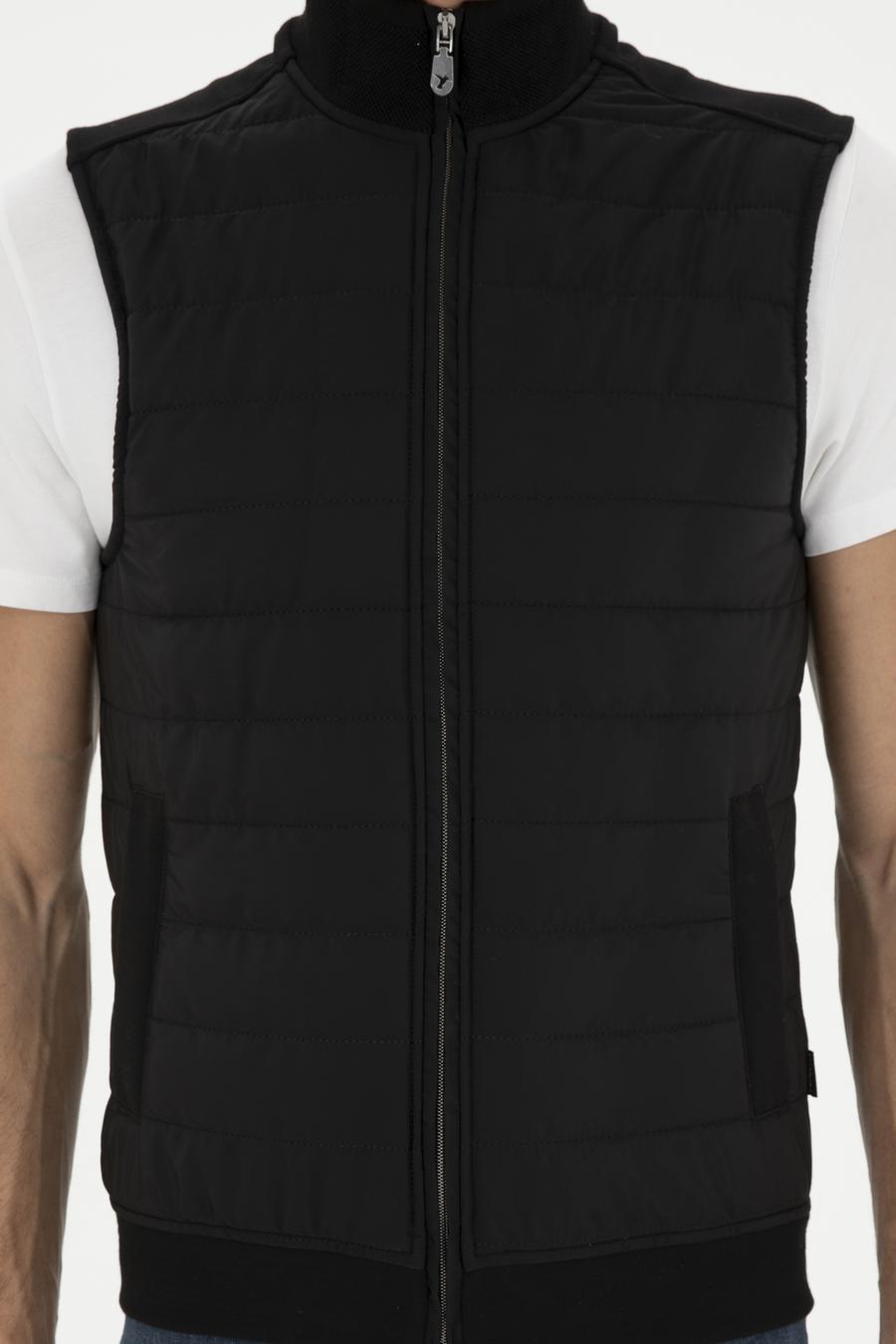 Siyah Slim Fit İnce Kapitone Mont Yelek - 50287900022