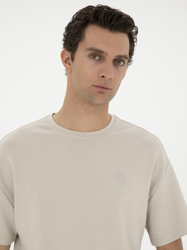 Taş Slim Fit Bisiklet Yaka T-shirt