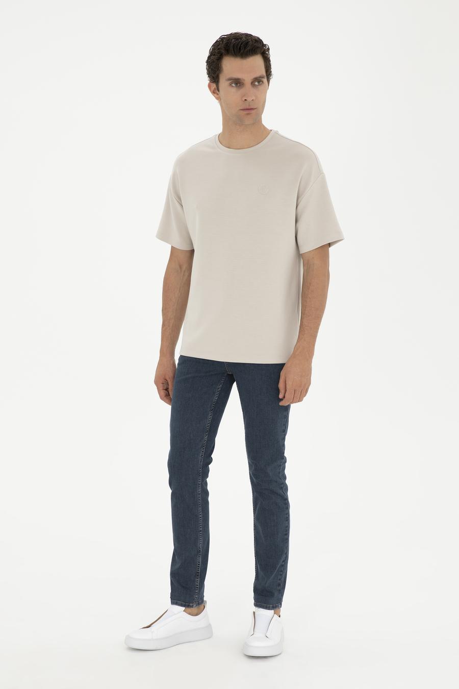 Taş Slim Fit Bisiklet Yaka T-shirt - 50287050006