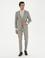Bej Slim Fit %100 Yün Mikro Desenli Takım Elbise