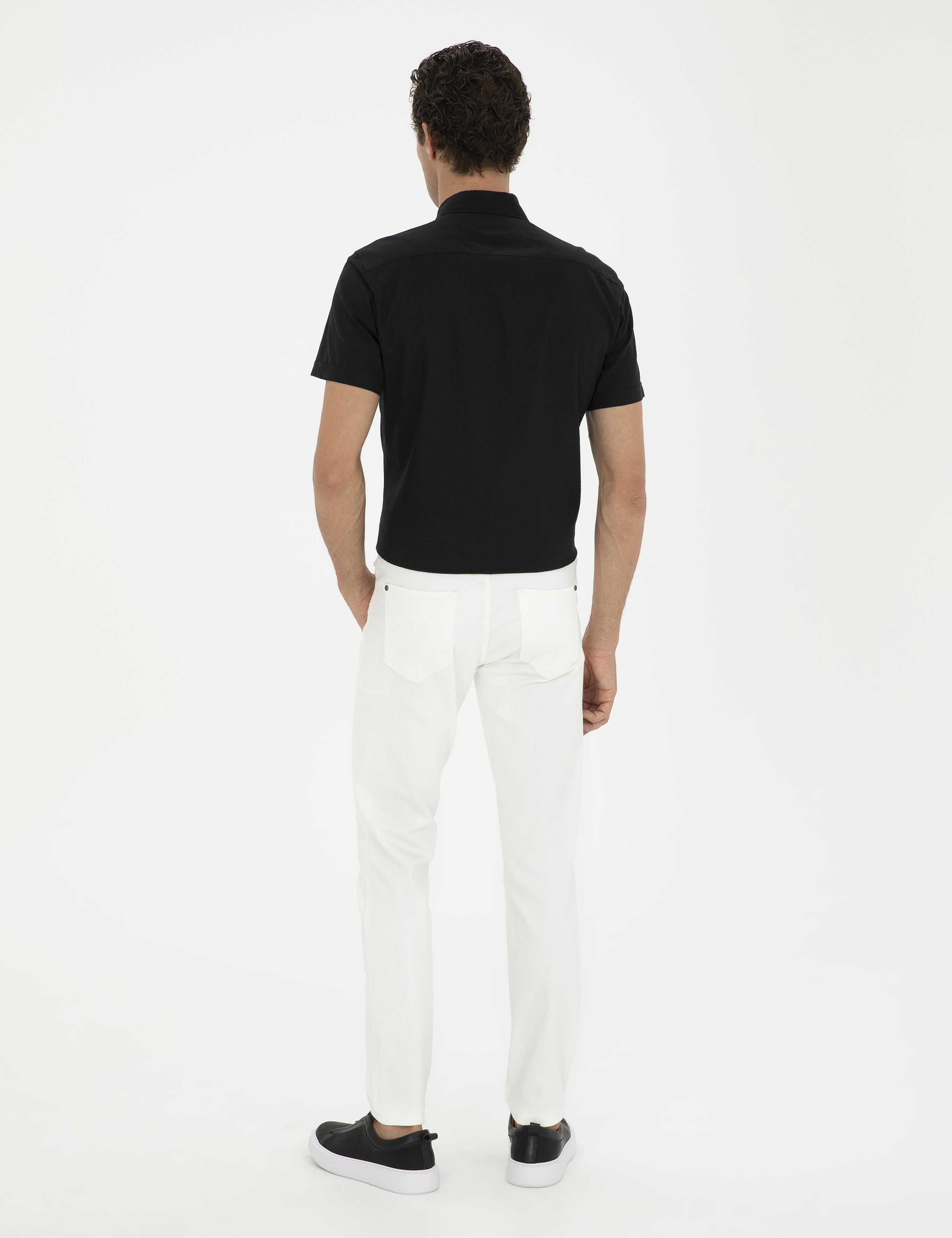 Beyaz Slim Fit Pamuk Karışımlı Jean Pantolon - 50287089032
