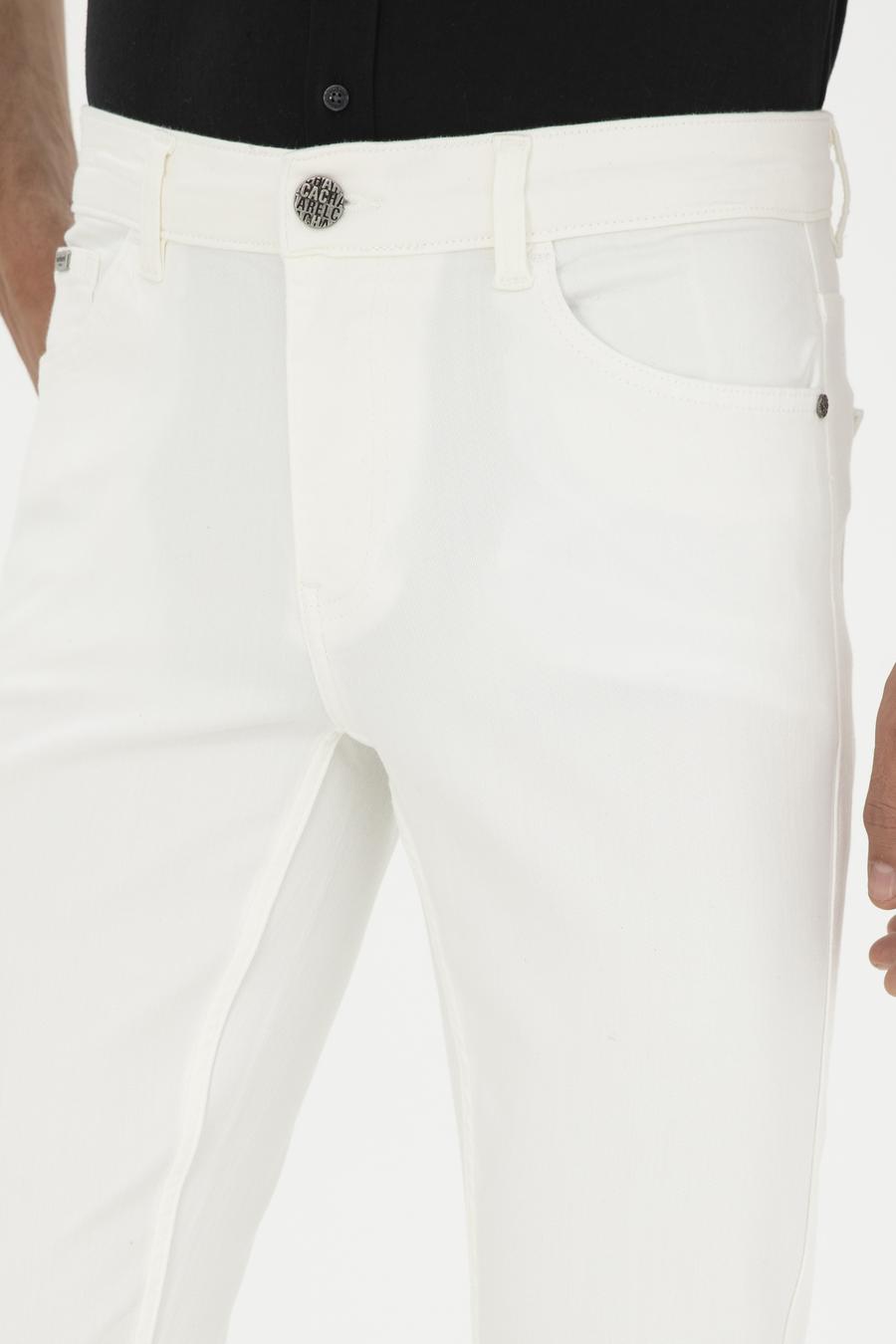 Beyaz Slim Fit Pamuk Karışımlı Jean Pantolon - 50287089032