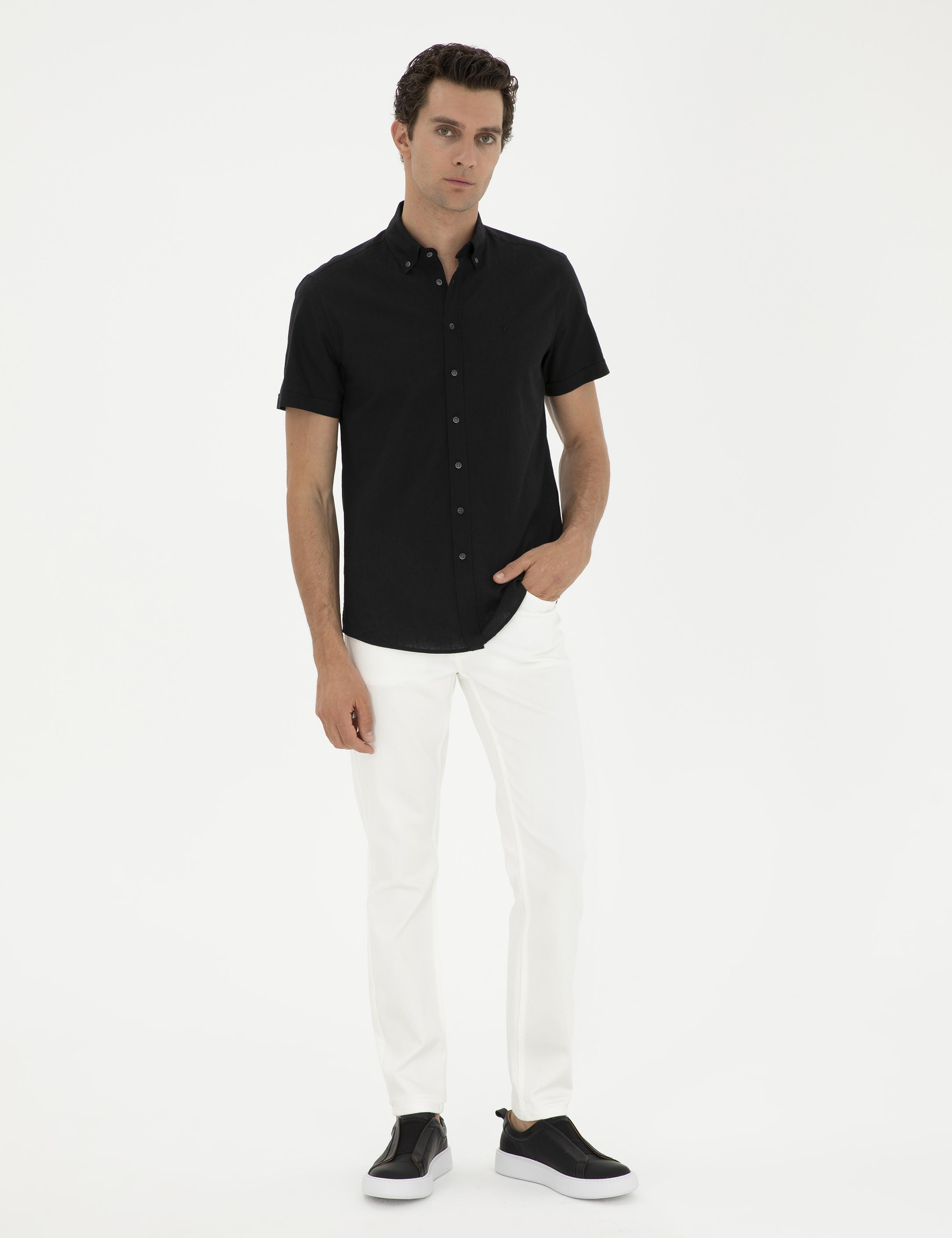 Beyaz Slim Fit Pamuk Karışımlı Jean Pantolon - 50287089032