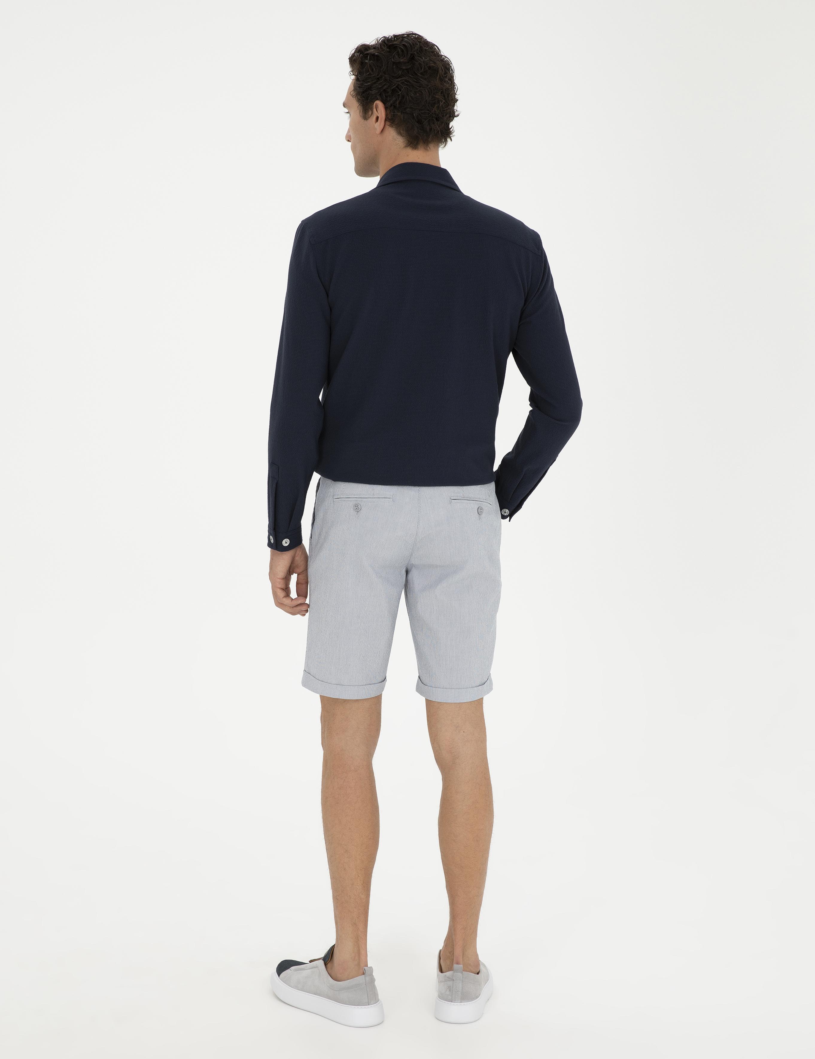 Açık Mavi Regular Fit Beli Bağcıklı Şort - 50289150015