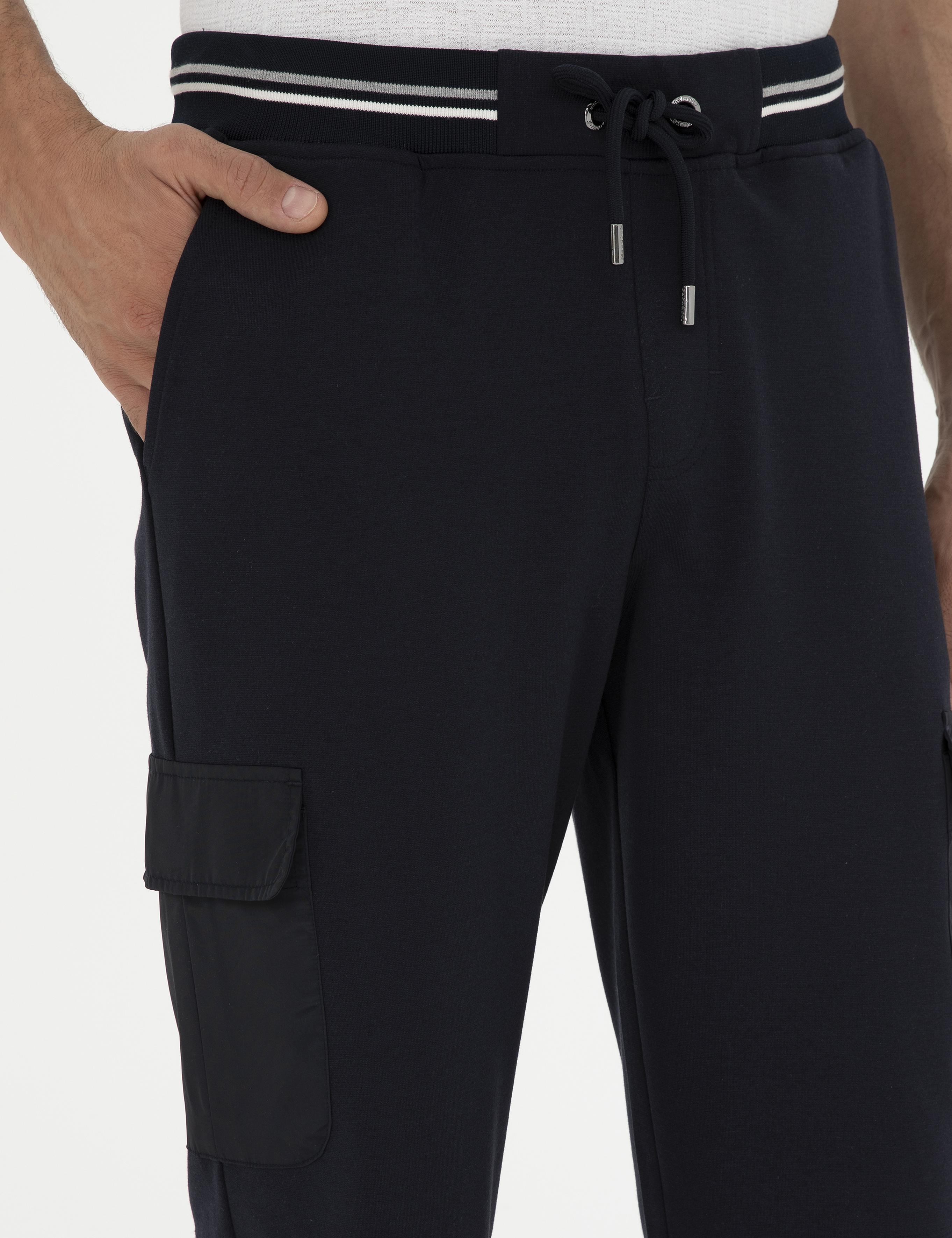 Lacivert Slim Fit Kargo Cepli Şort - 50284605013