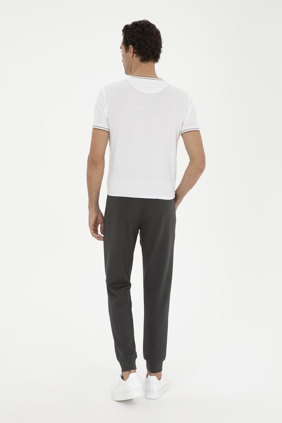 Gri Slim Fit Lastik Paçalı Eşofman Altı - 50284620099