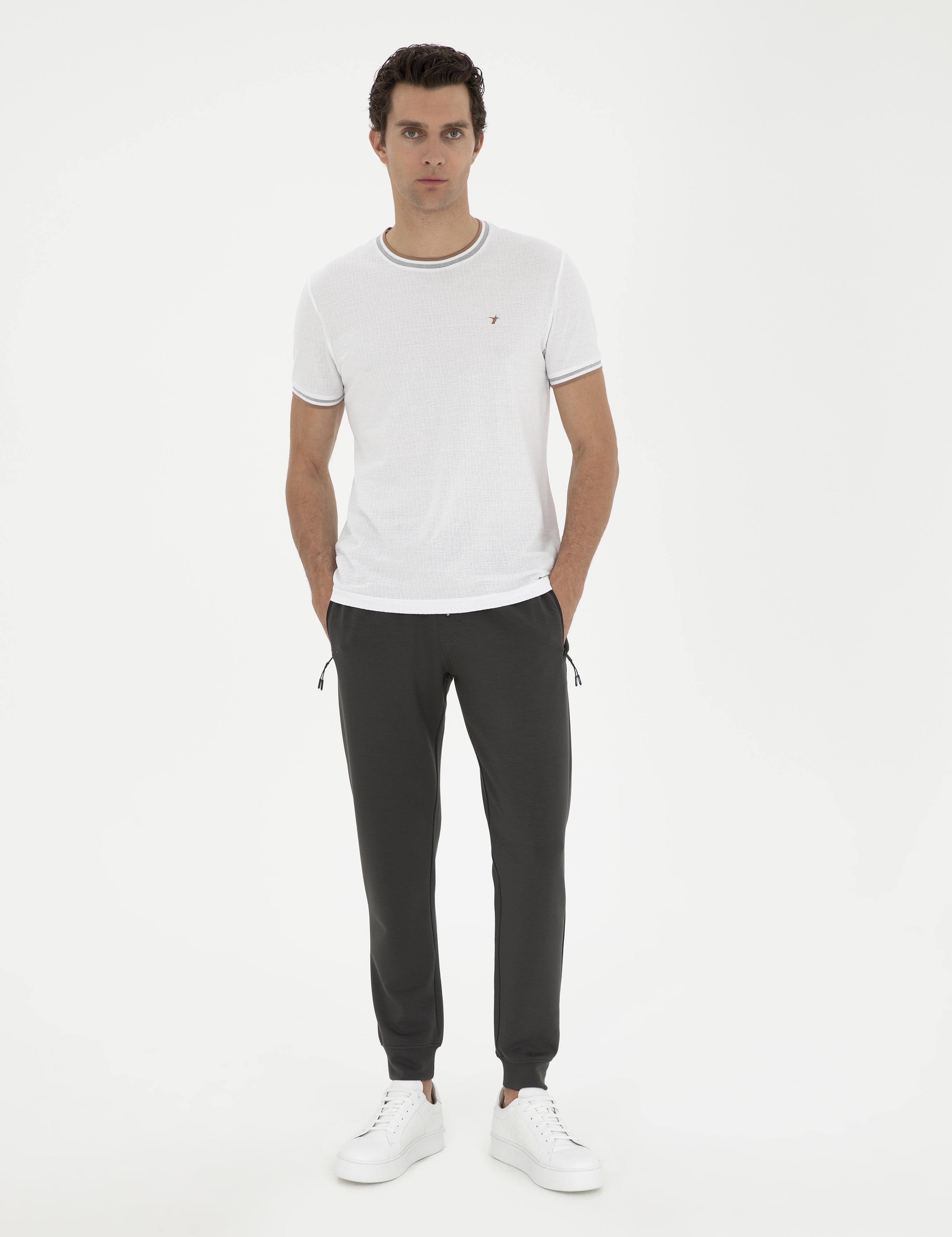 Gri Slim Fit Lastik Paçalı Eşofman Altı - 50284620099