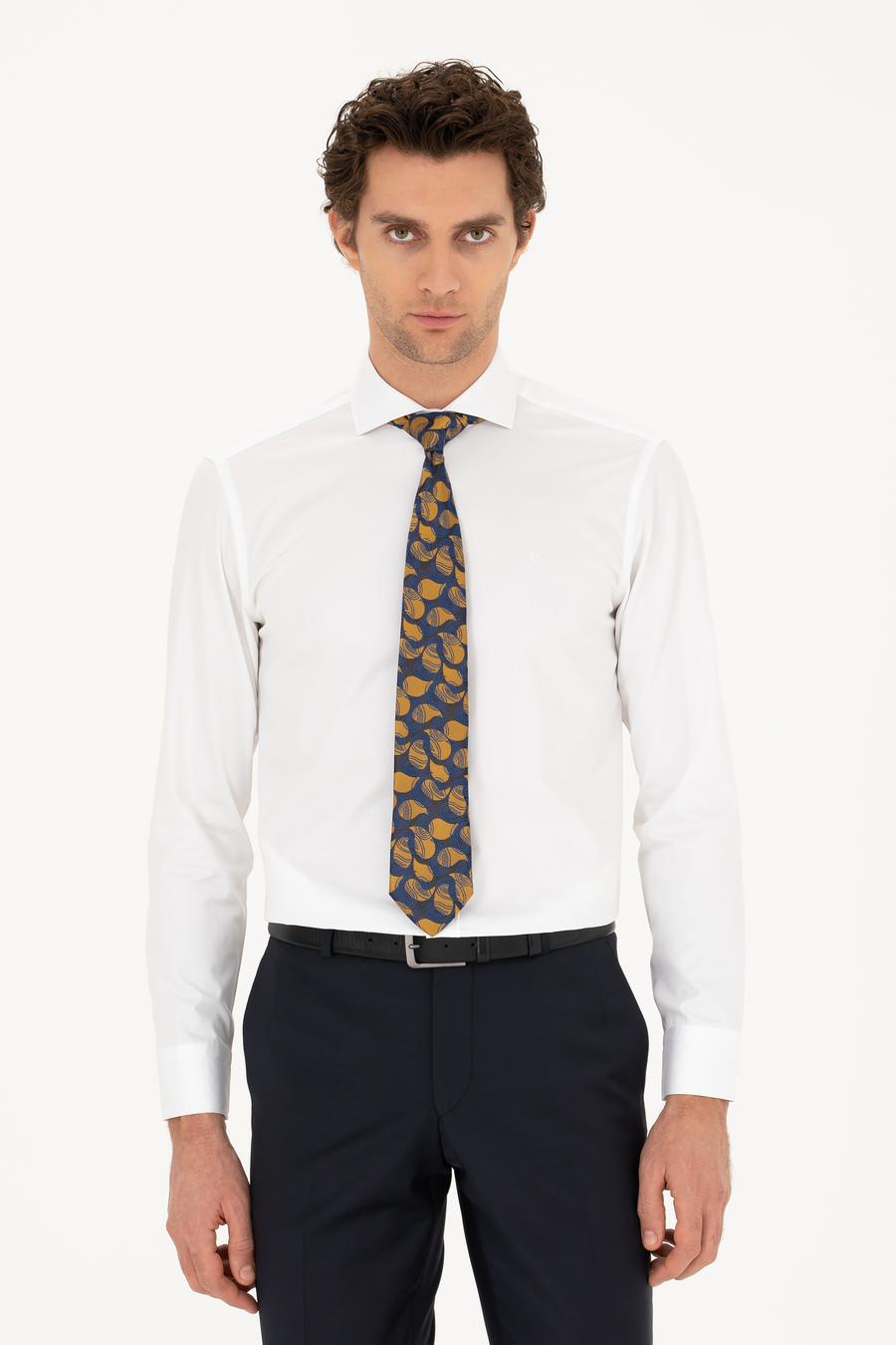 Beyaz Slim Fit Pamuk Klasik Gömlek - 50287784006
