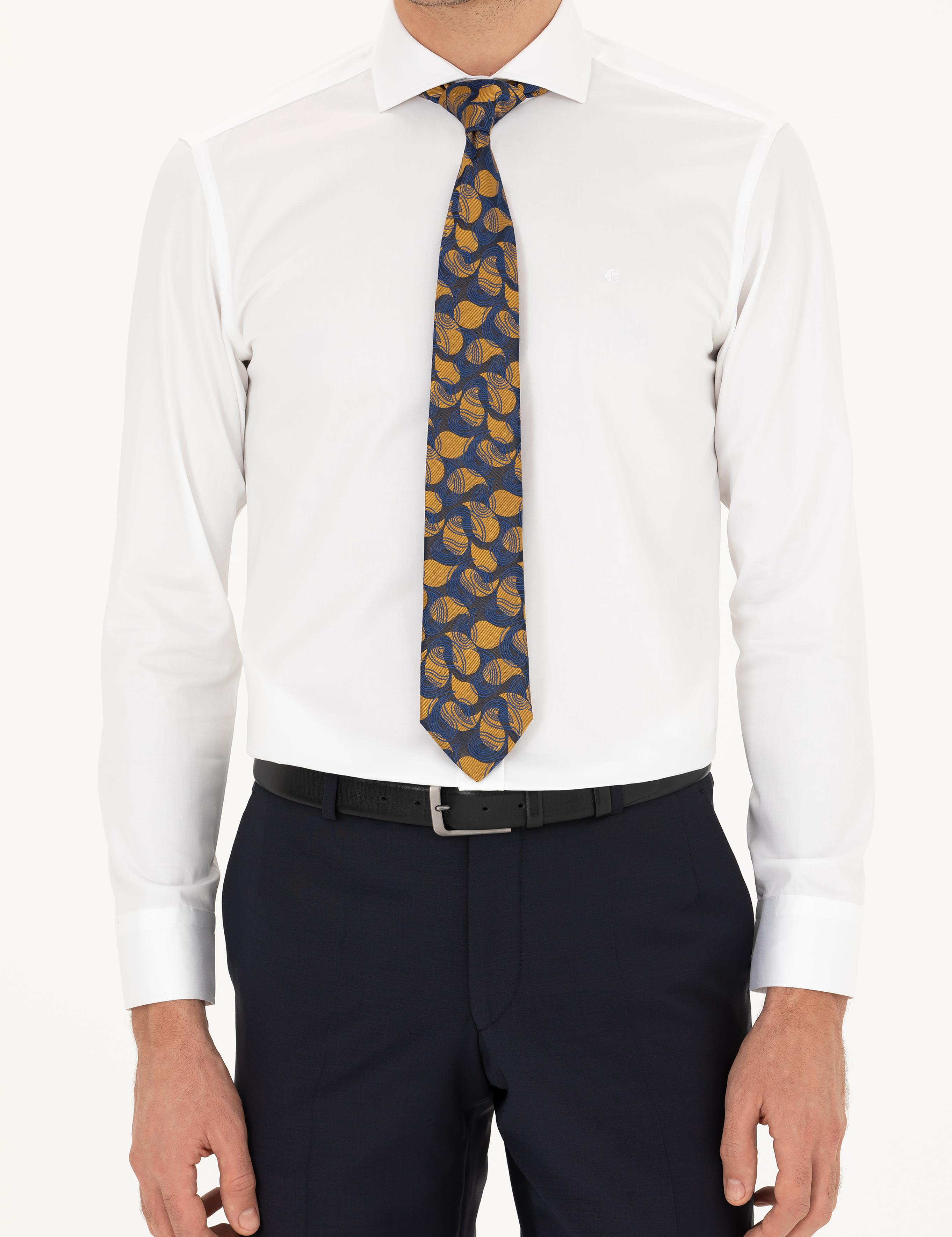 Beyaz Slim Fit Pamuk Klasik Gömlek - 50287784006