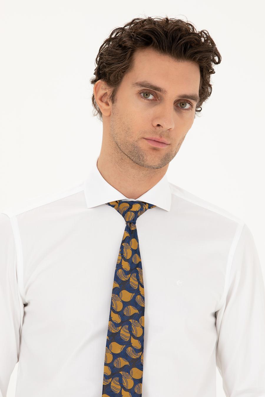 Beyaz Slim Fit Pamuk Klasik Gömlek - 50287784006