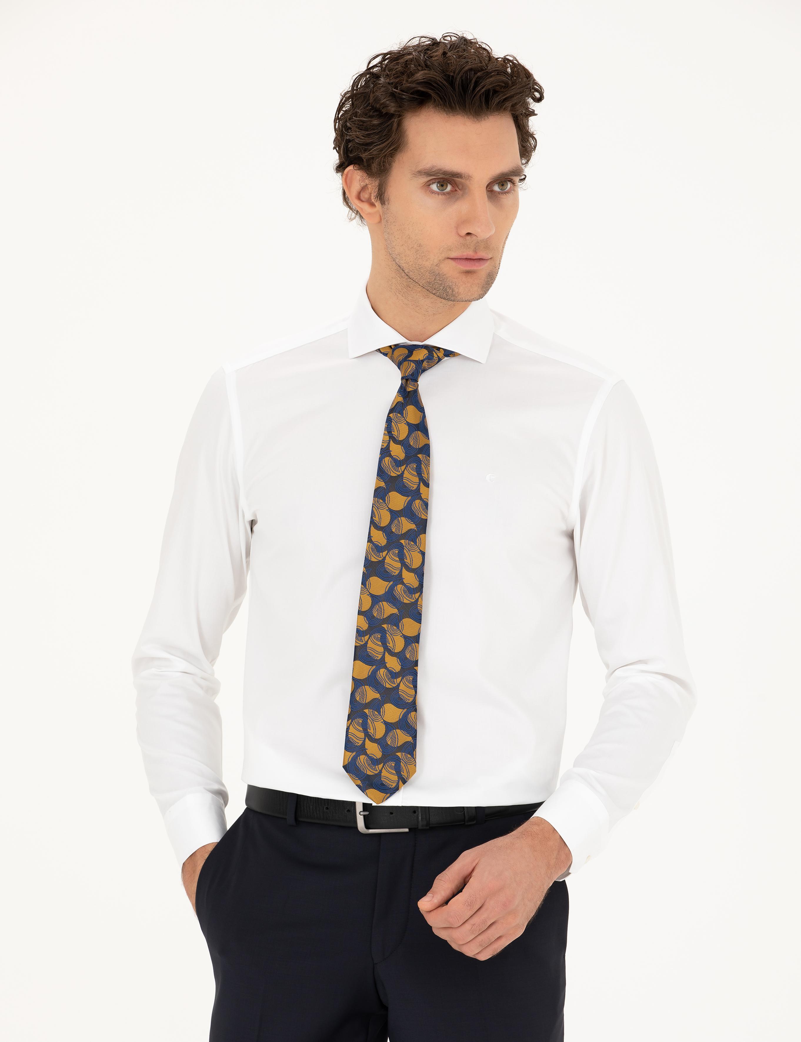 Beyaz Slim Fit Pamuk Klasik Gömlek - 50287784006