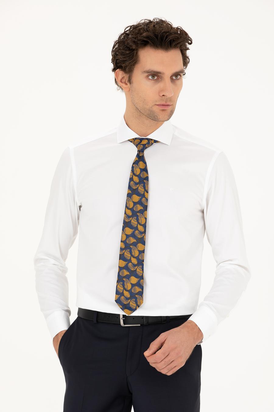 Beyaz Slim Fit Pamuk Klasik Gömlek - 50287784006