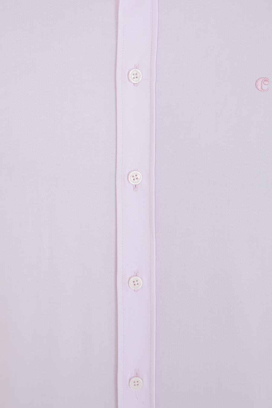 Açık Pembe Slim Fit Uzun Kollu Basic Gömlek - 50229004039