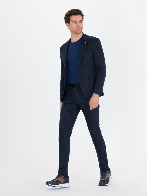Lacivert Ekstra Slim Fit Klasik Pantolon