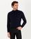 Lacivert Slim Fit Pamuk Karışımlı Yarım Balıkçı Basic Triko Kazak