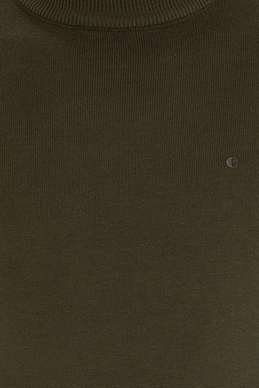 Haki Slim Fit Yarım Balıkçı Basic Triko Kazak - 50257392037