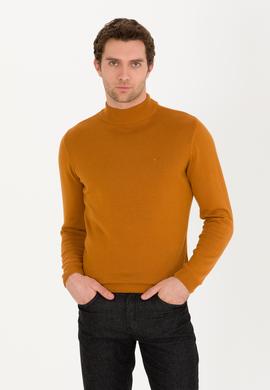 Tarçın Slim Fit Pamuk Karışımlı Yarım Balıkçı Basic Triko Kazak