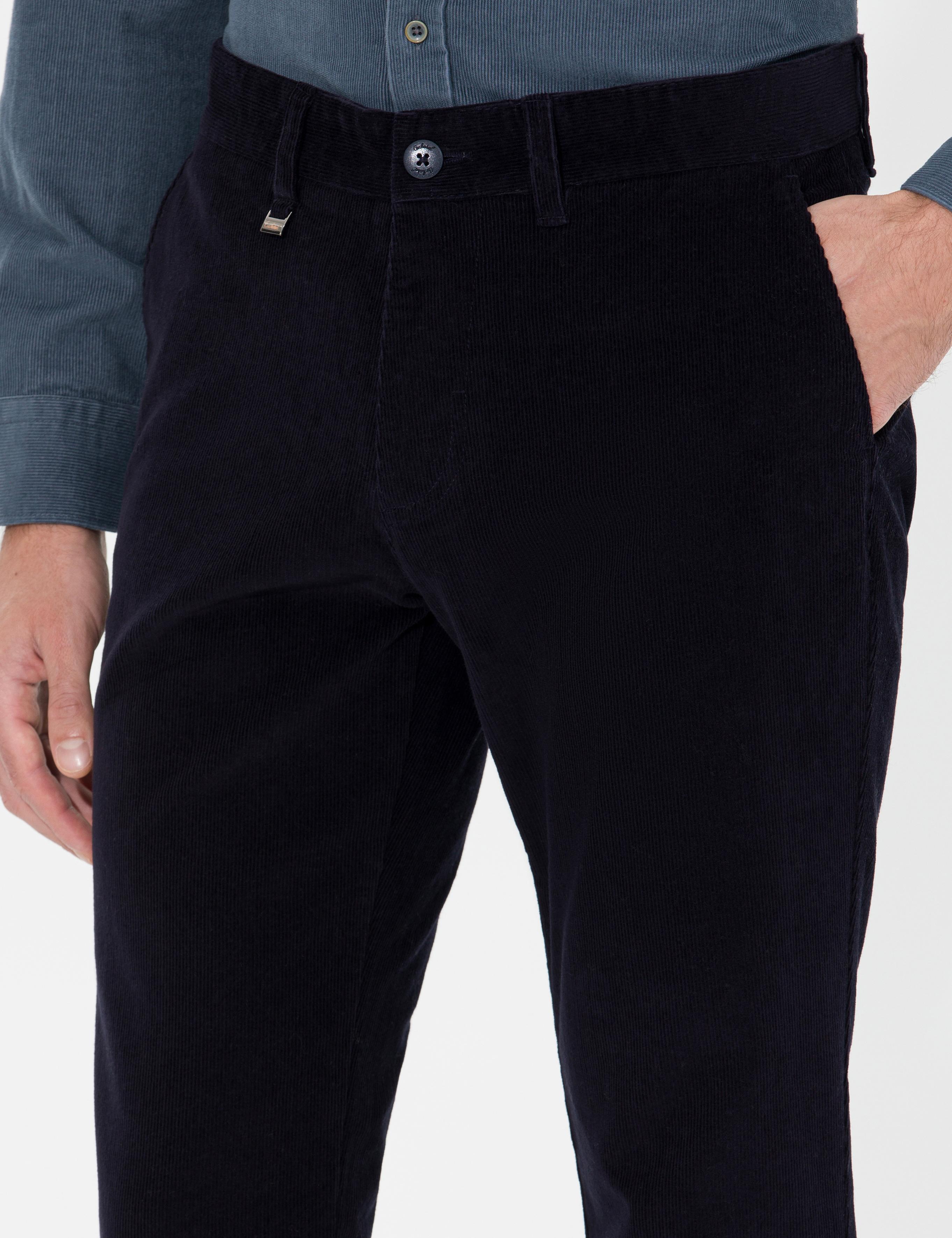 Lacivert Slim Fit Kanvas Pantolon - 50259416038