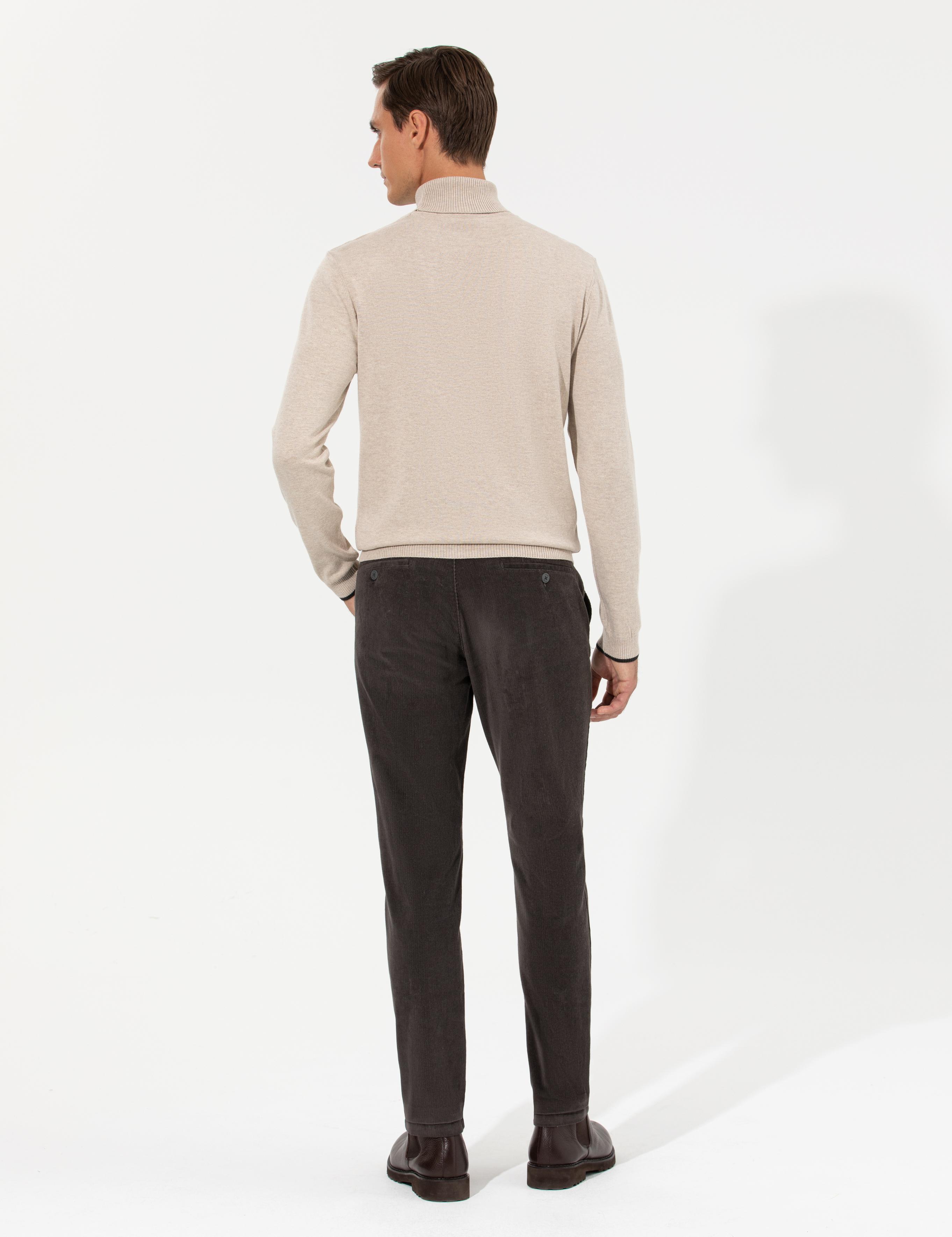 Haki Slim Fit Kanvas Pantolon - 50259416337