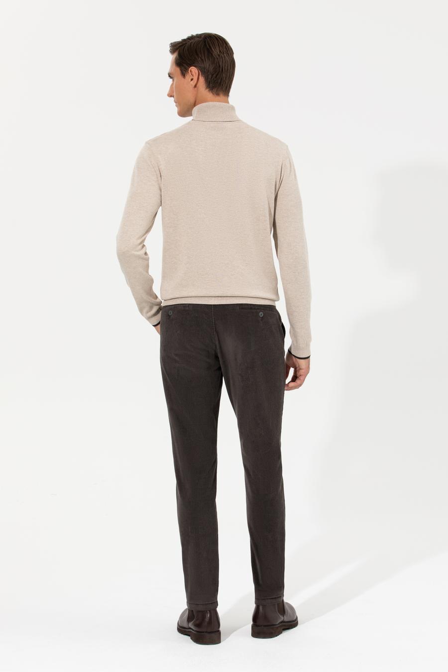 Haki Slim Fit Kanvas Pantolon - 50259416337