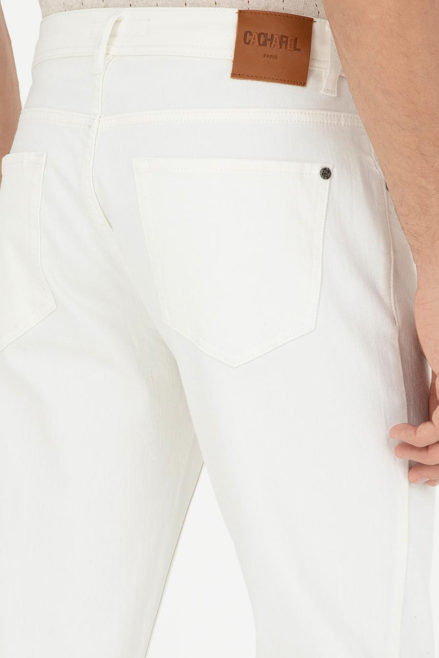 Beyaz Slim Fit Pamuk Karışımlı Jean Pantolon - 50293296022
