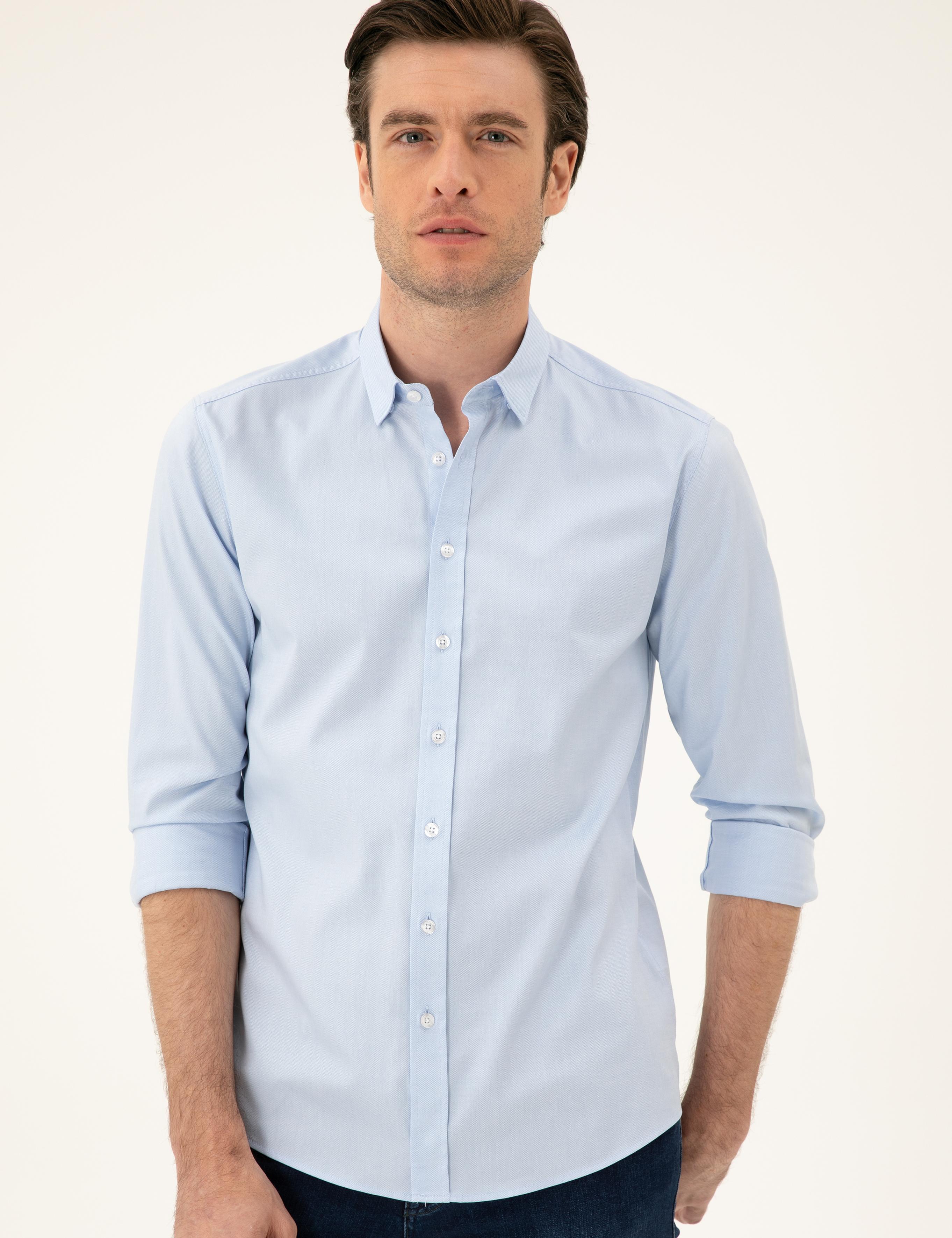Mavi Slim Fit Pamuk Karışımlı Gömlek - 50285450099