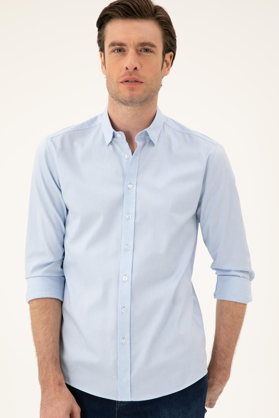 Mavi Slim Fit Pamuk Karışımlı Gömlek - 50285450099