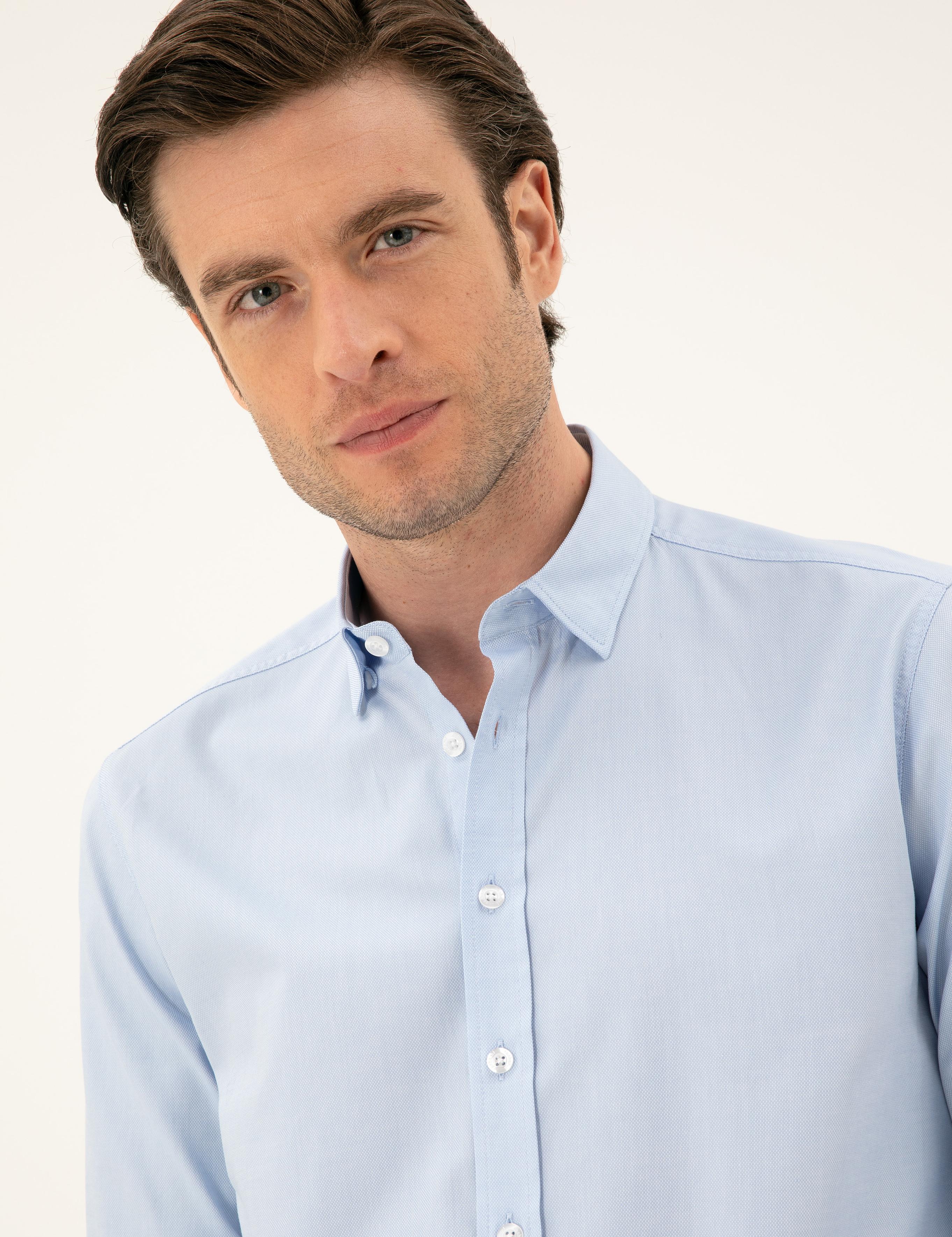 Mavi Slim Fit Pamuk Karışımlı Gömlek - 50285450099