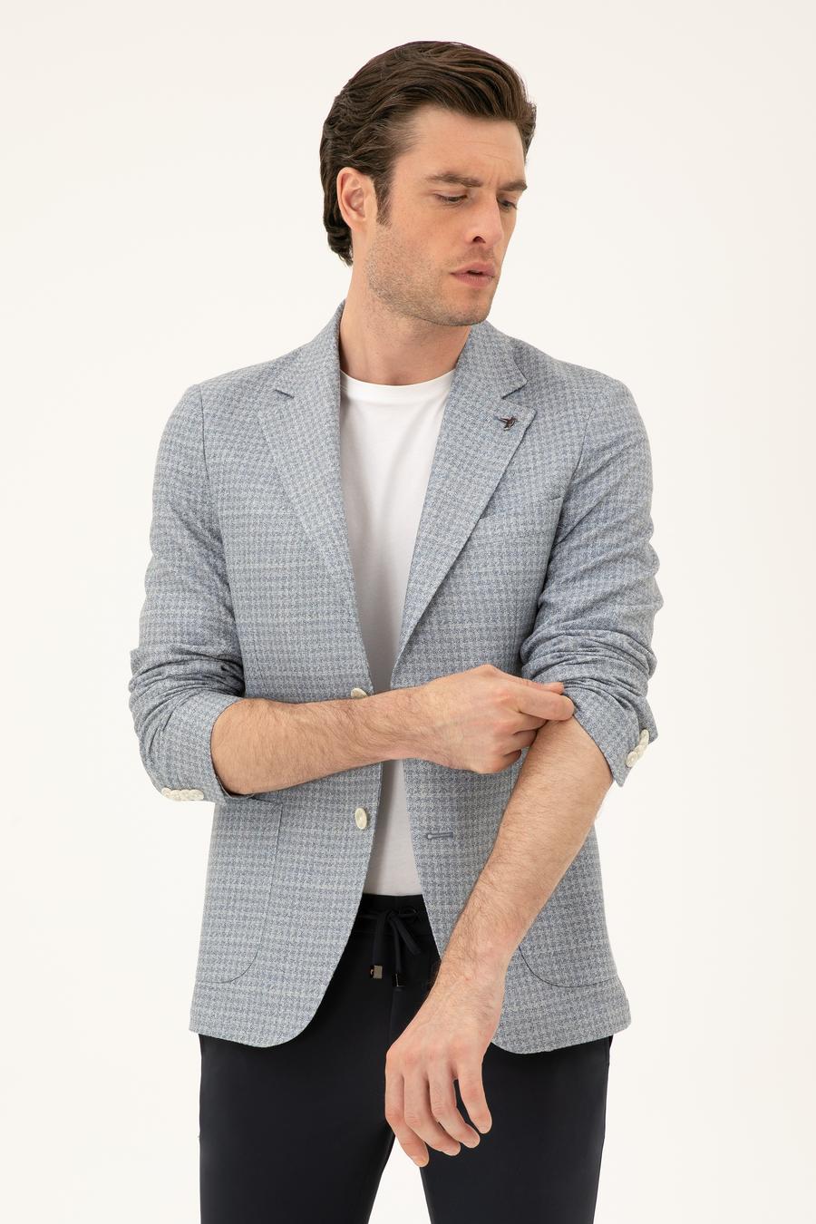 Mavi Slim Fit Keten Karışımlı Ceket - 50294201050