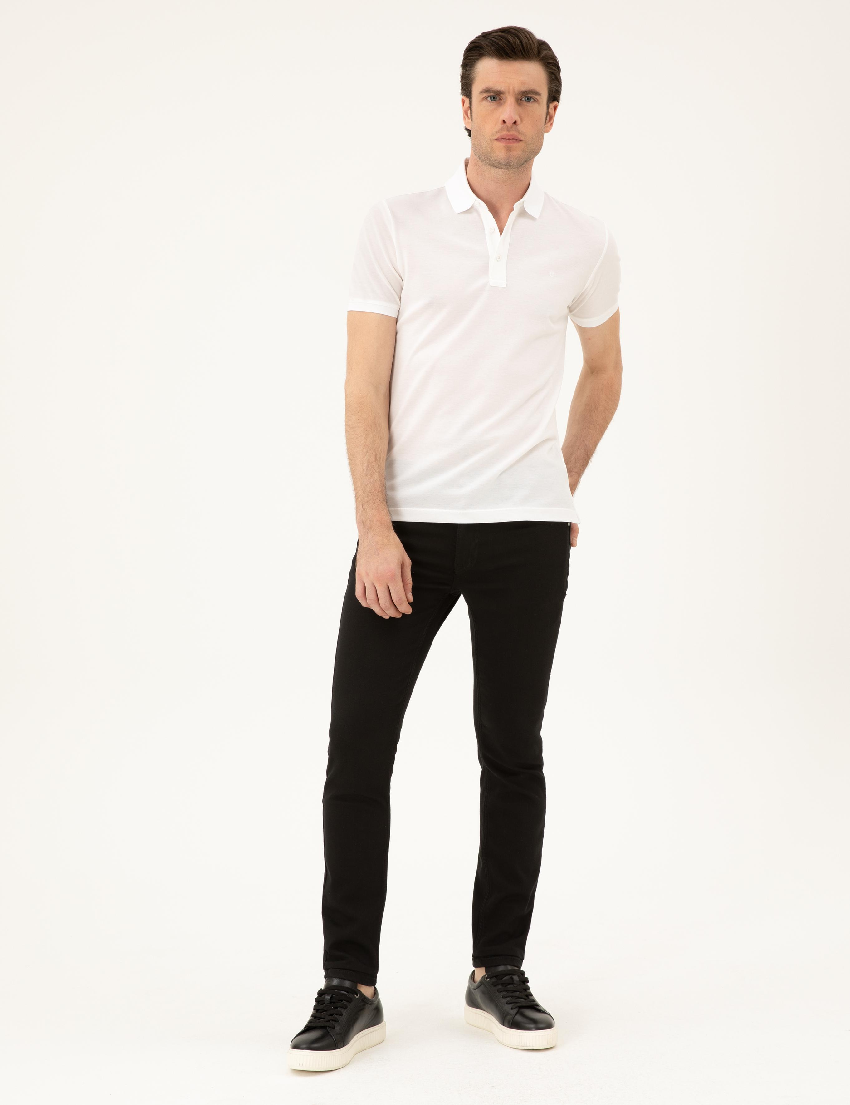 Siyah Slim Fit Pamuk Karışımlı Jean Pantolon - 50287090042