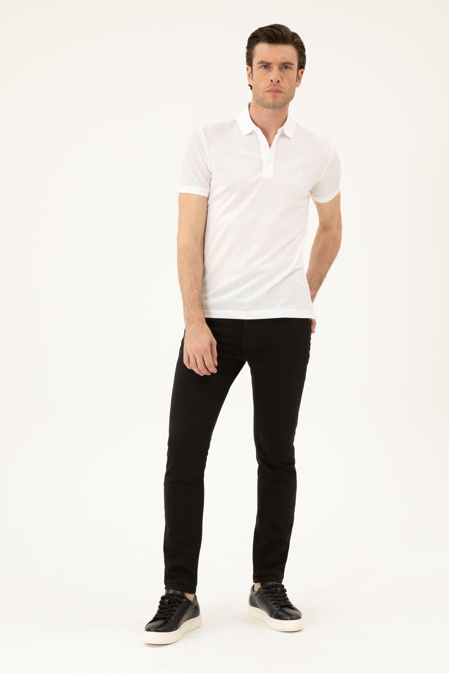 Siyah Slim Fit Pamuk Karışımlı Jean Pantolon - 50287090042