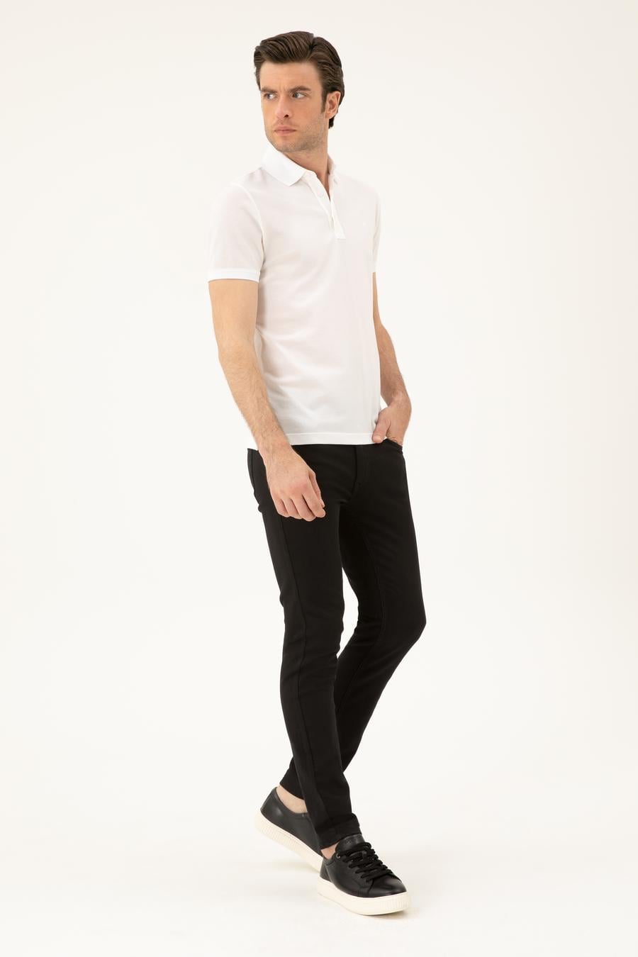 Siyah Slim Fit Pamuk Karışımlı Jean Pantolon - 50287090042