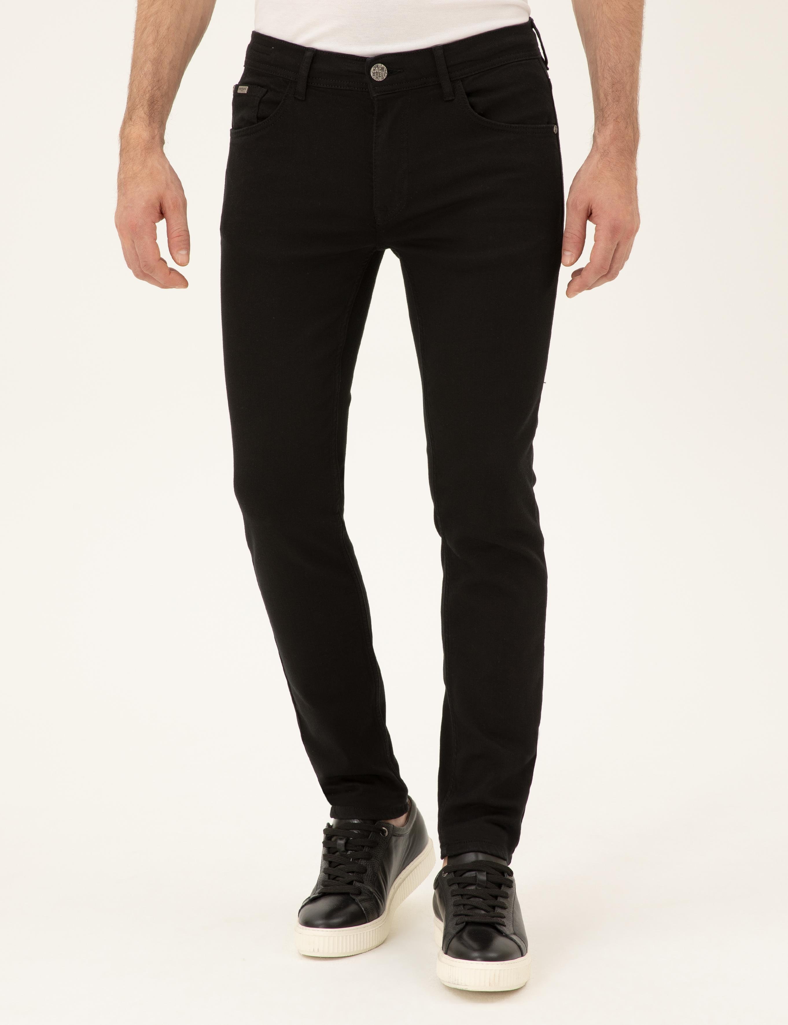 Siyah Slim Fit Pamuk Karışımlı Jean Pantolon - 50287090042