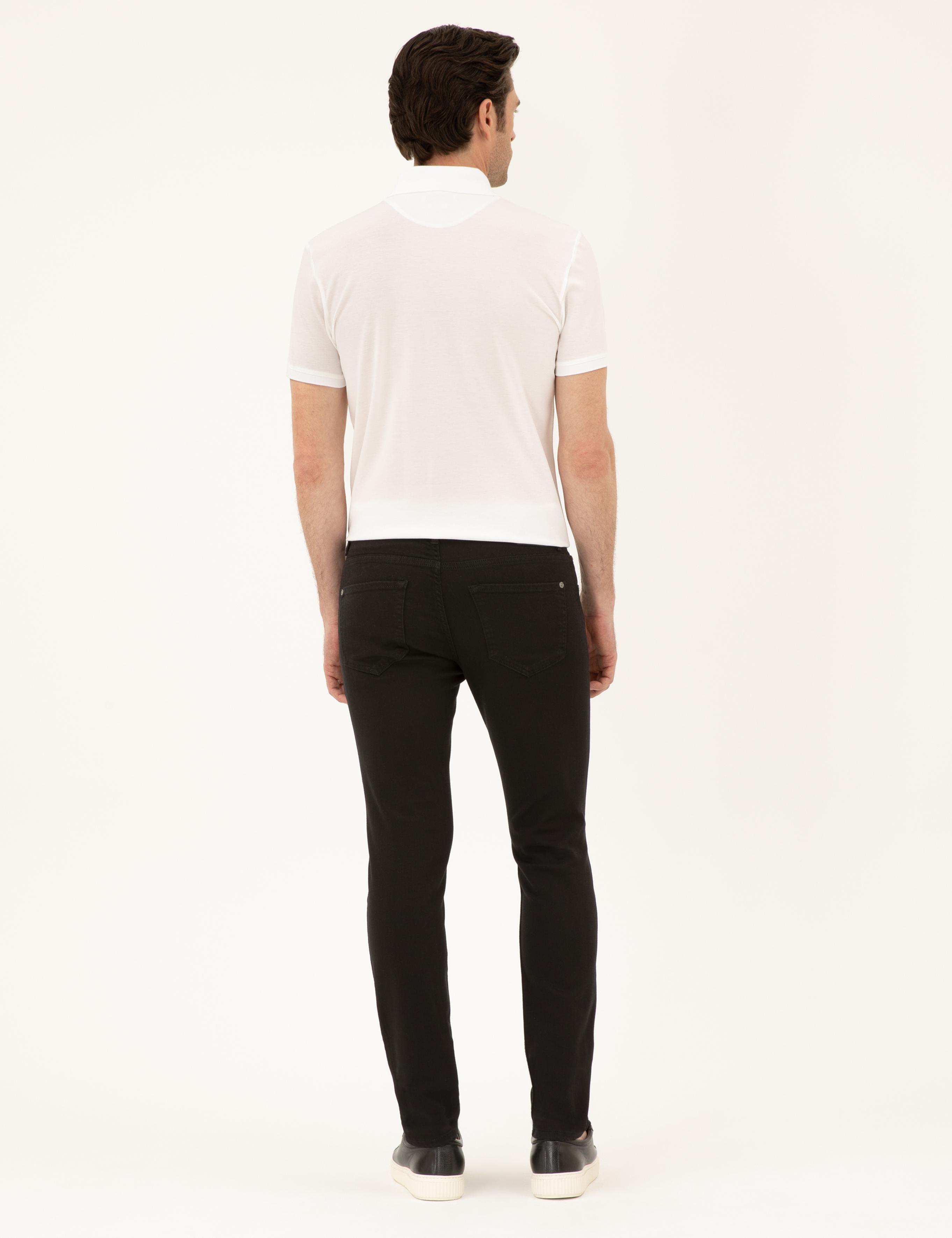 Siyah Slim Fit Pamuk Karışımlı Jean Pantolon - 50287090042