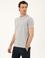Açık Gri Slim Fit Bisiklet Yaka T-shirt