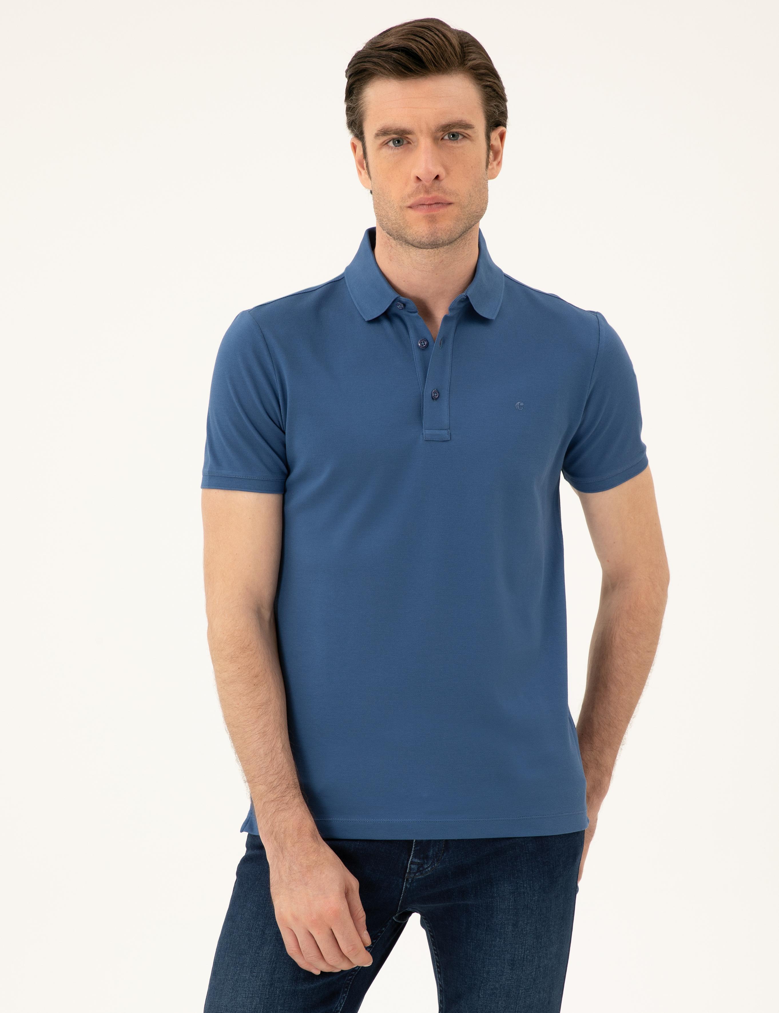 İndigo Slim Fit Polo Yaka Merserize T-shirt - 50284769087