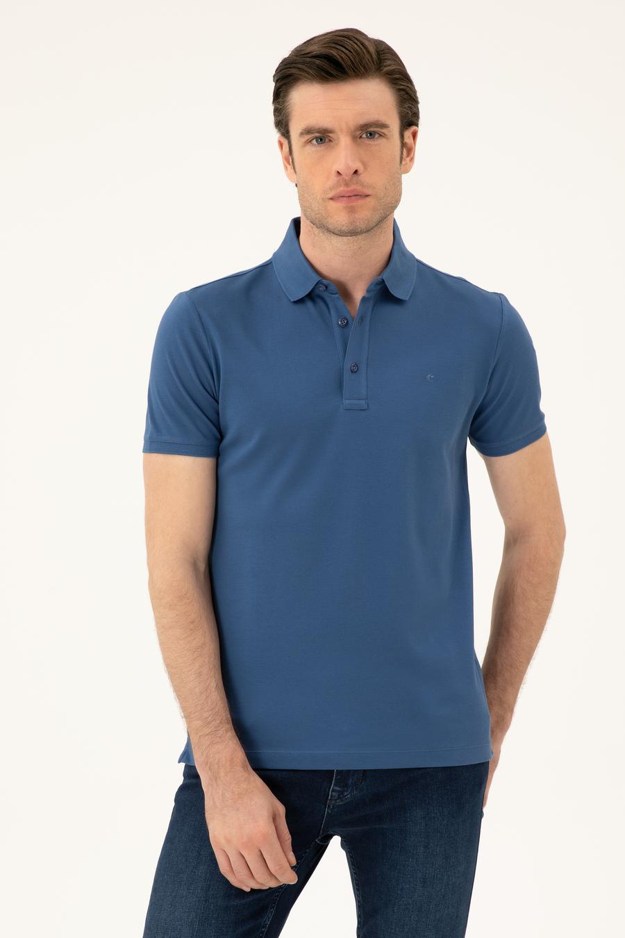 İndigo Slim Fit Polo Yaka Merserize T-shirt - 50284769087